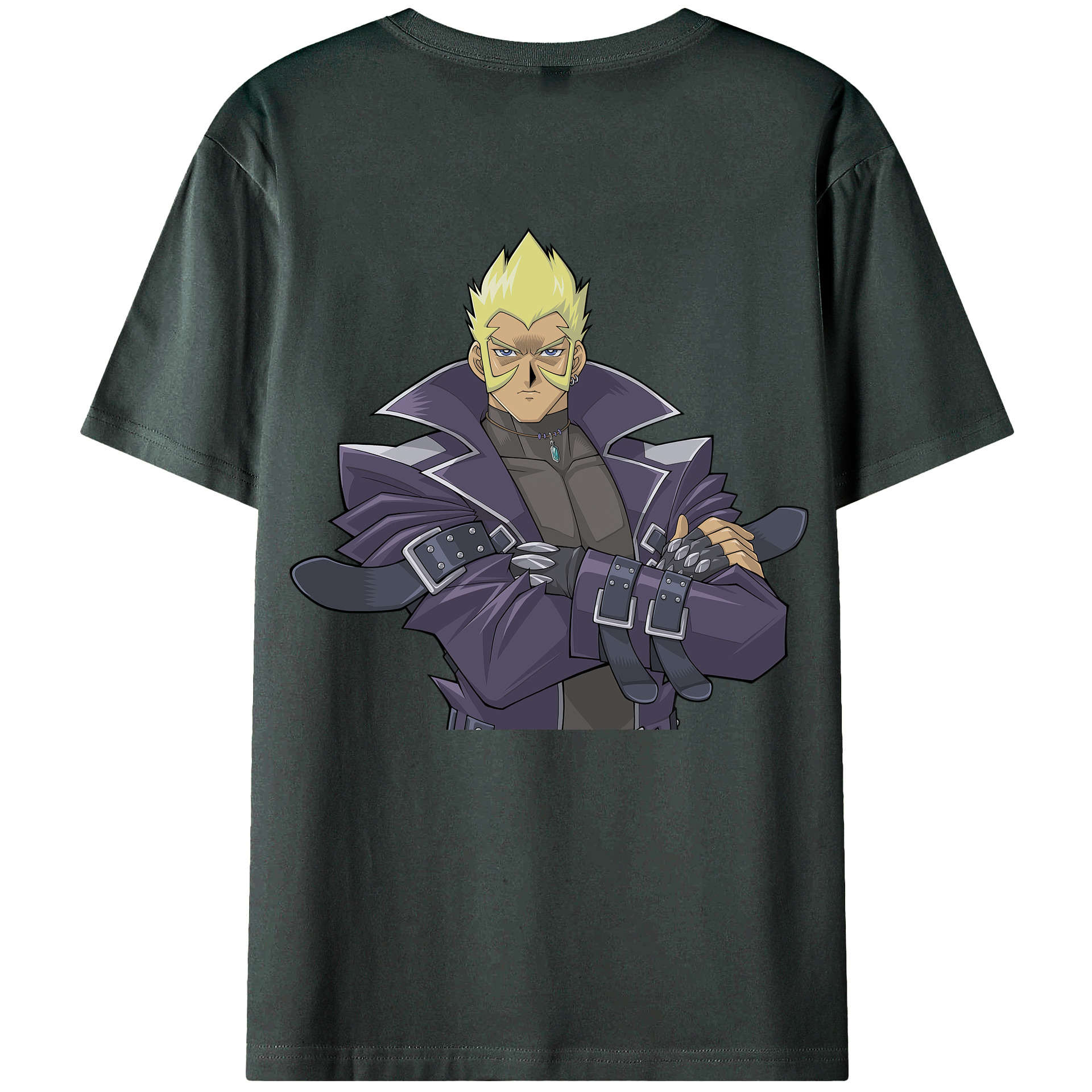 （画像用） 遊☆戯☆王 Yu-Gi-Oh! 綿100％ メンズ半袖Tシャツ（バックプリント） 通気性
